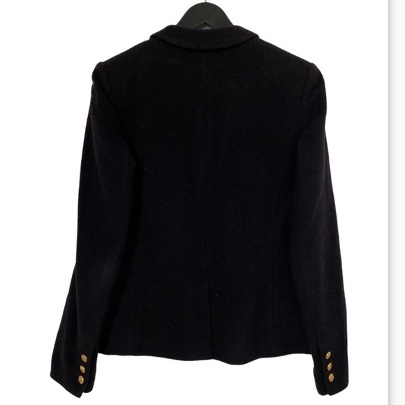 TALULA Wool Cashmere Blend Short Black Gold Bottom Blazer Size 8 - Picture 7 of 12